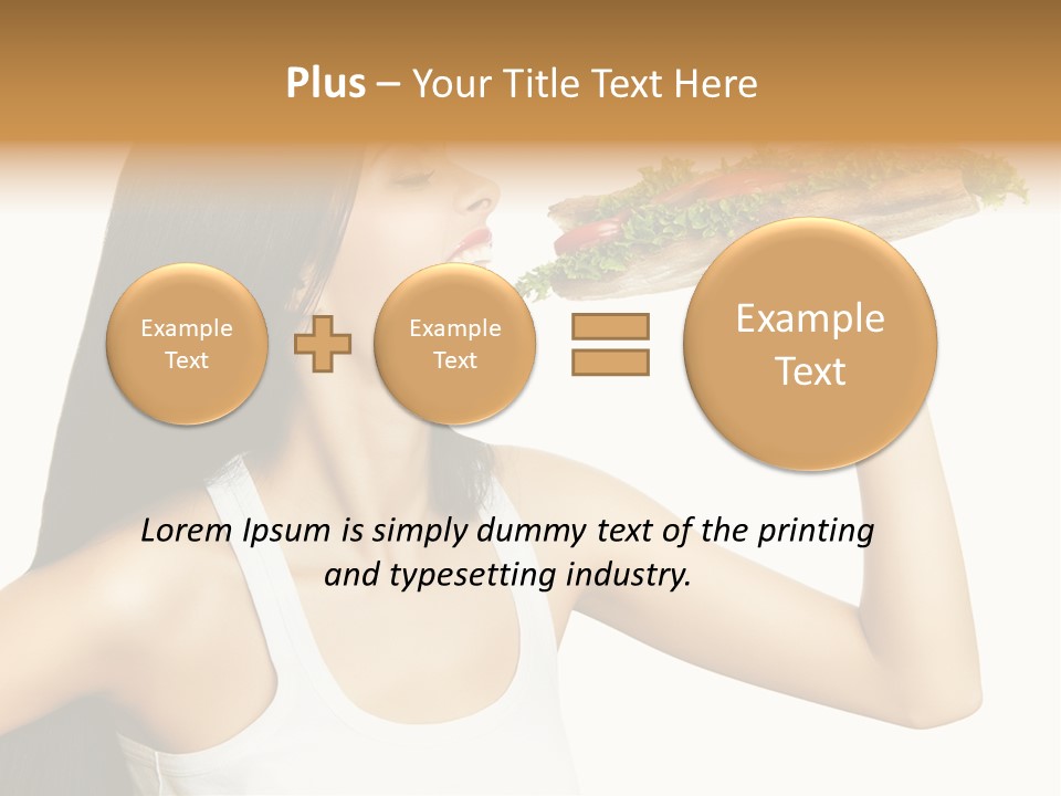 Snack Female Biting PowerPoint Template