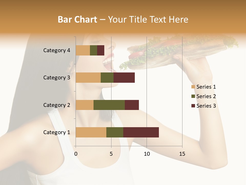 Snack Female Biting PowerPoint Template