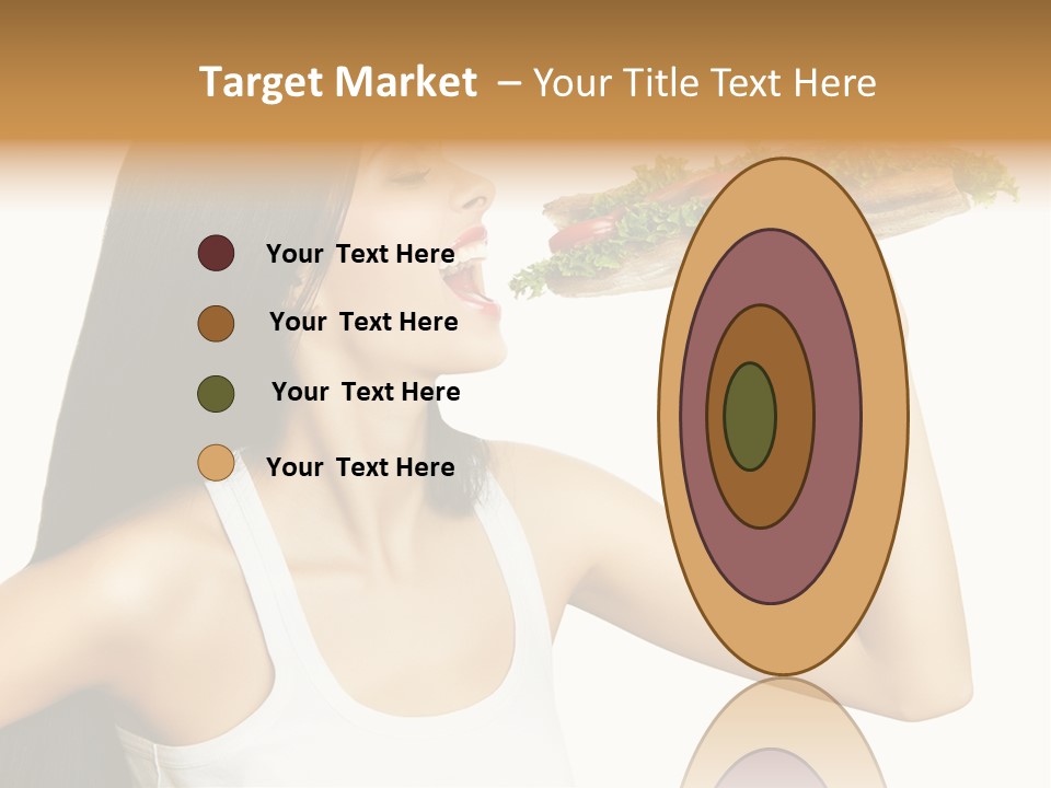 Snack Female Biting PowerPoint Template