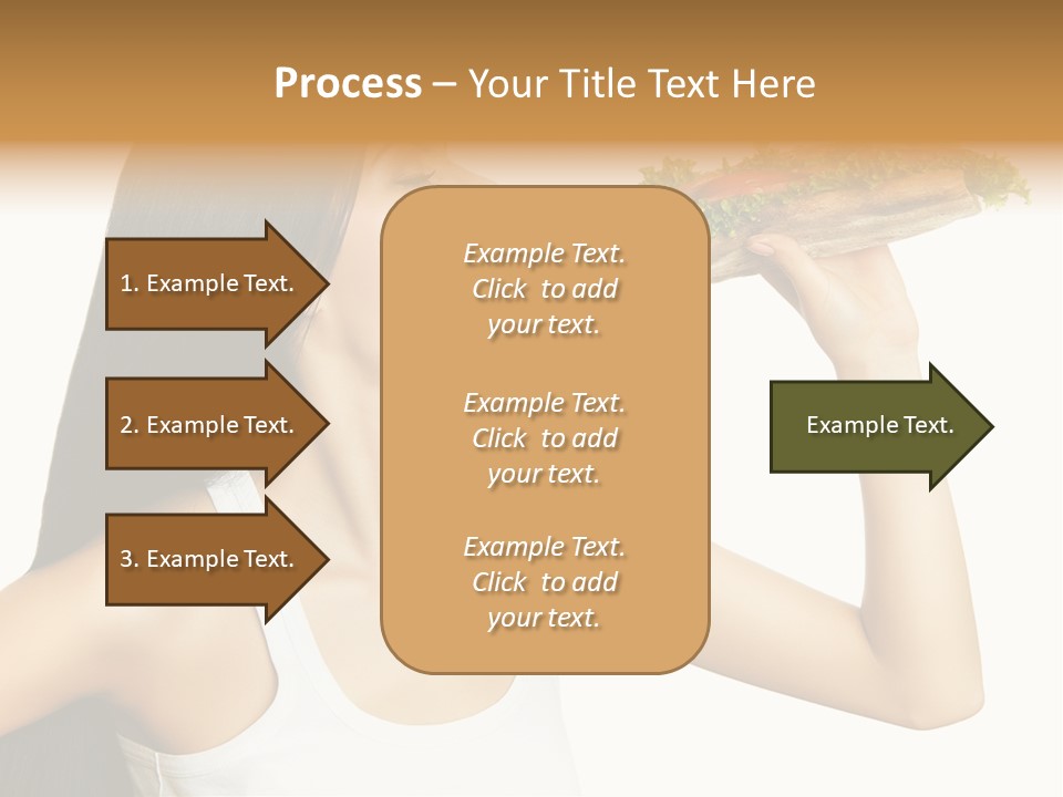 Snack Female Biting PowerPoint Template