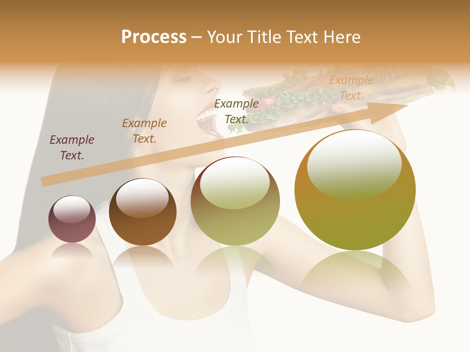 Snack Female Biting PowerPoint Template