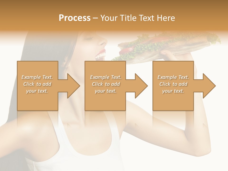 Snack Female Biting PowerPoint Template