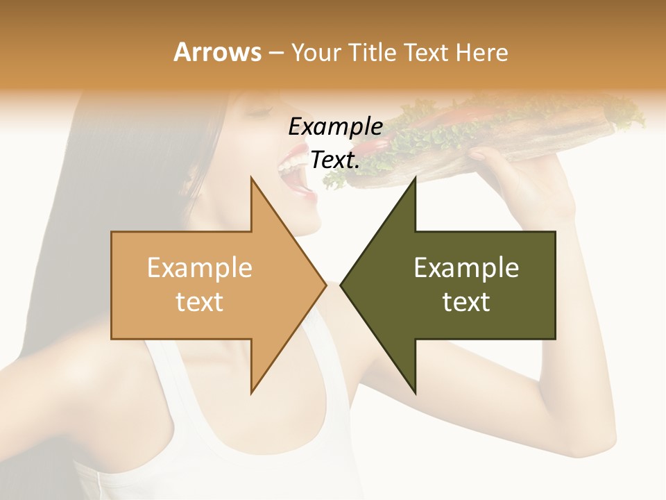 Snack Female Biting PowerPoint Template