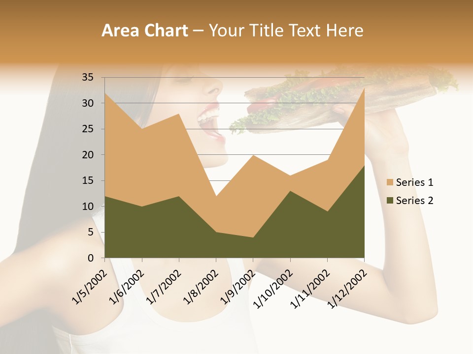 Snack Female Biting PowerPoint Template