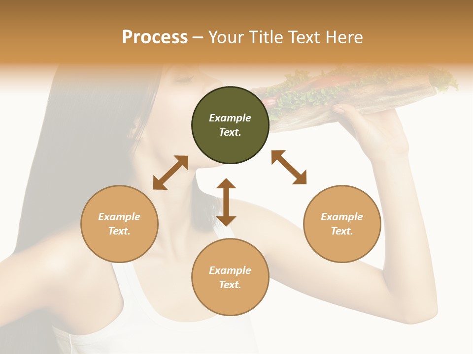 Snack Female Biting PowerPoint Template