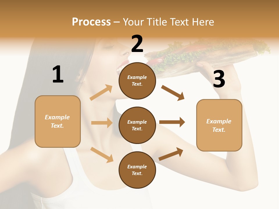 Snack Female Biting PowerPoint Template