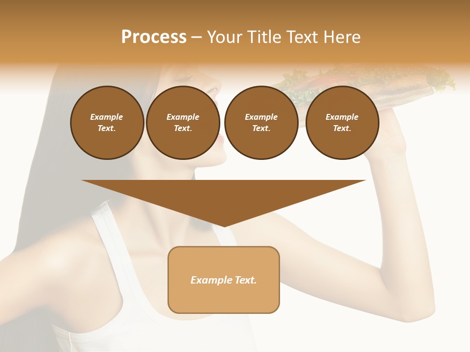 Snack Female Biting PowerPoint Template