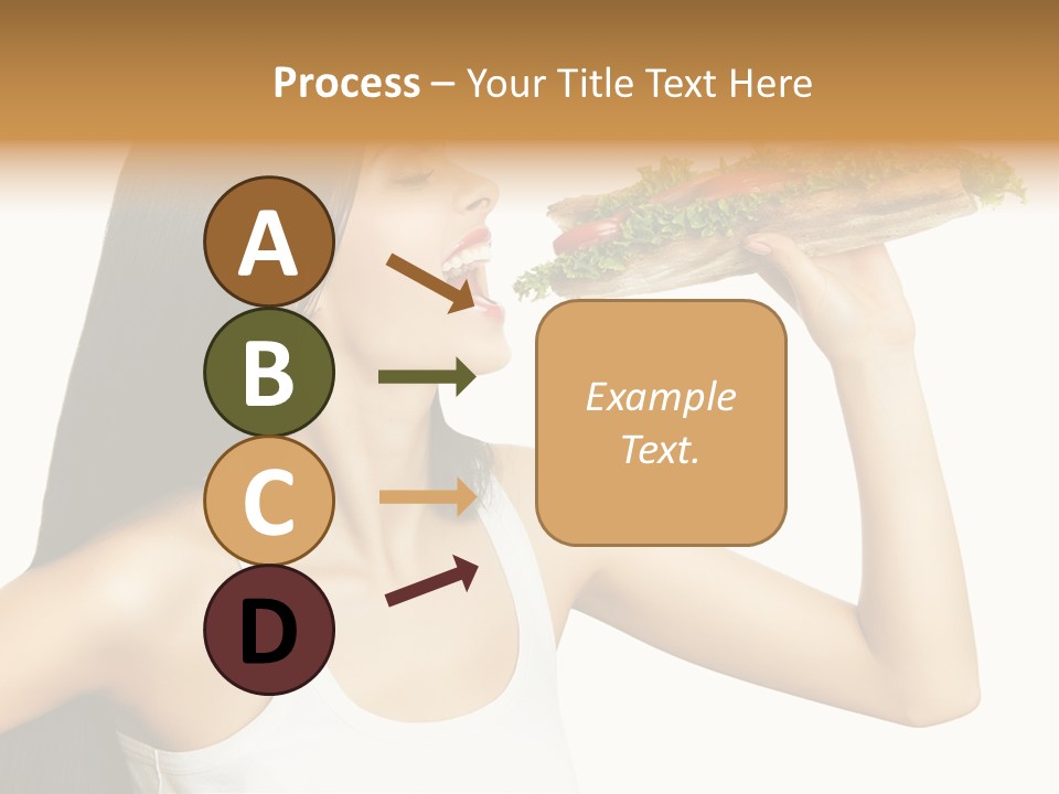 Snack Female Biting PowerPoint Template