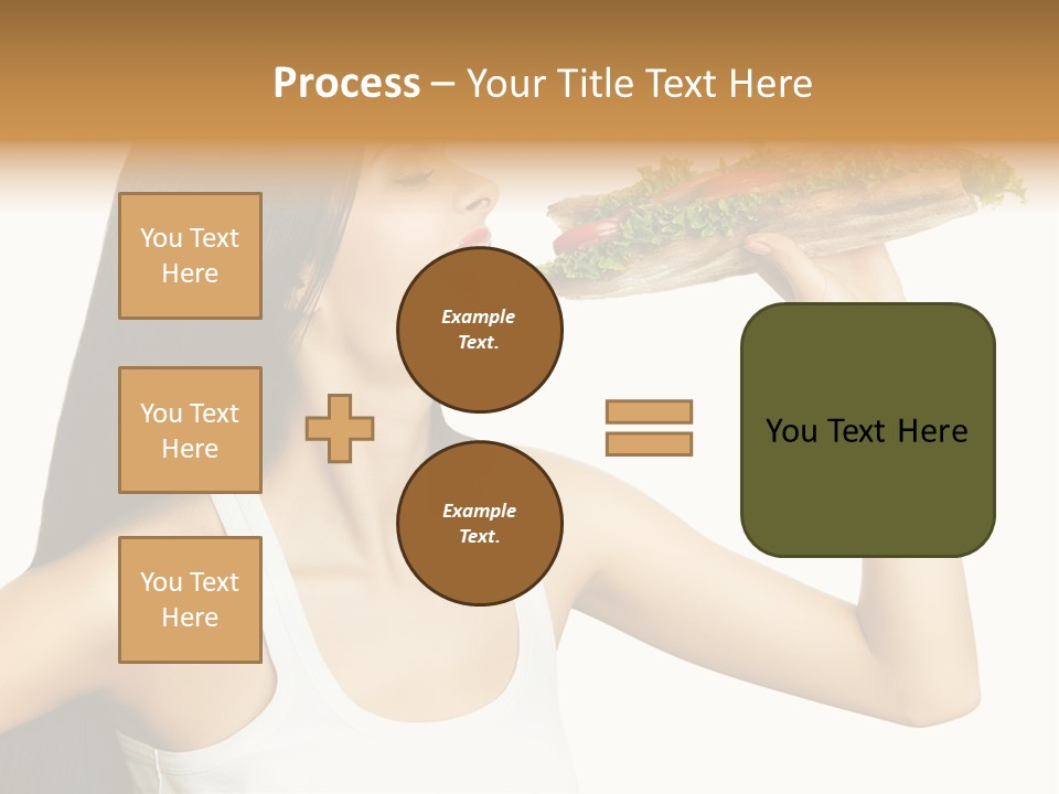 Snack Female Biting PowerPoint Template