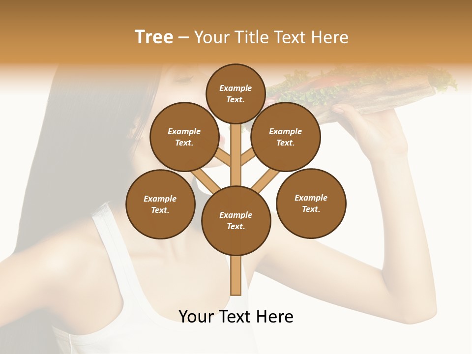 Snack Female Biting PowerPoint Template