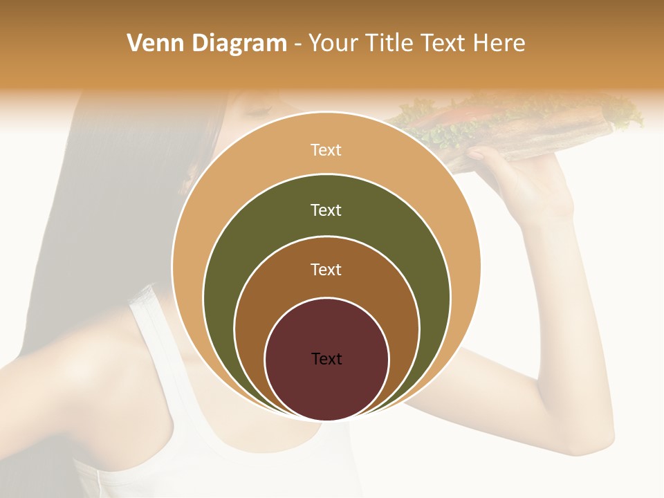Snack Female Biting PowerPoint Template