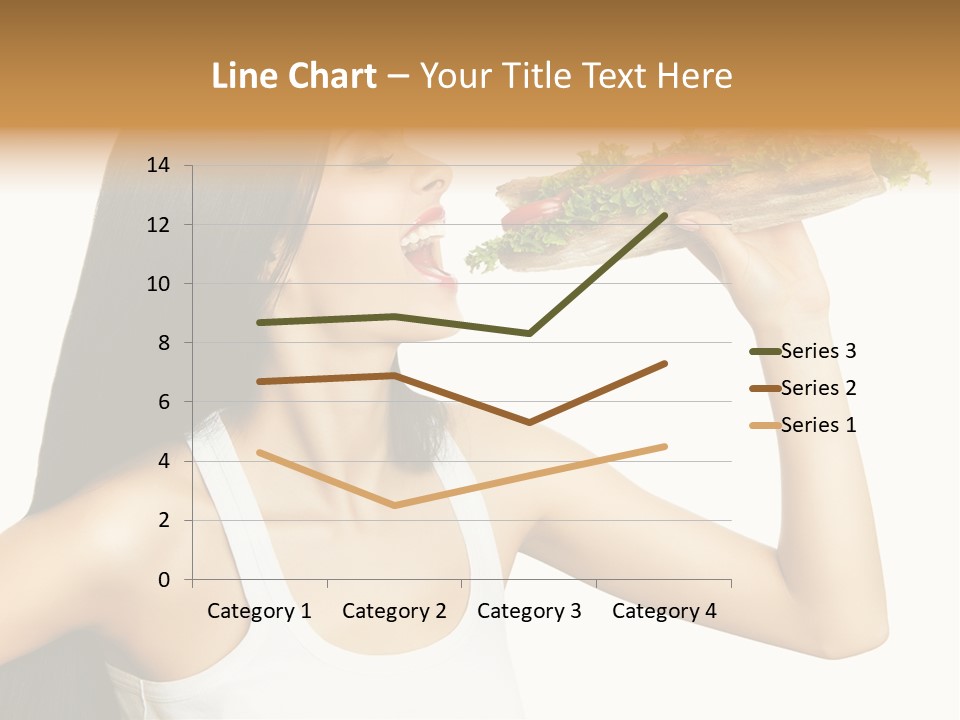 Snack Female Biting PowerPoint Template