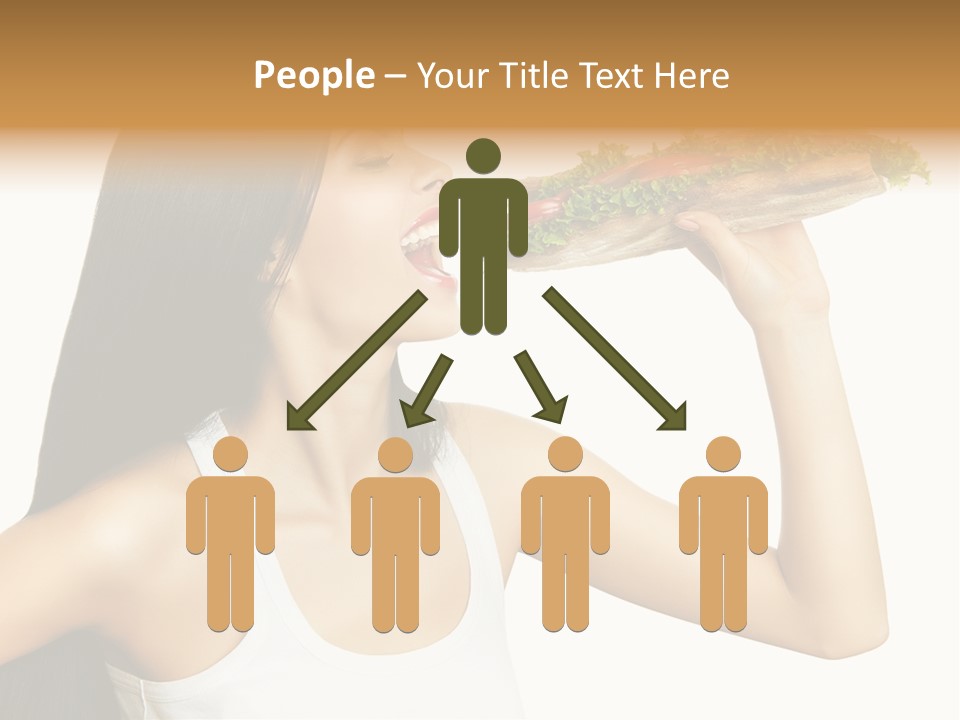 Snack Female Biting PowerPoint Template