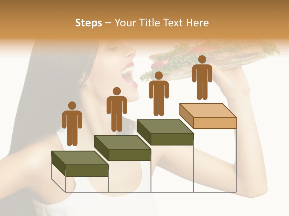 Snack Female Biting PowerPoint Template