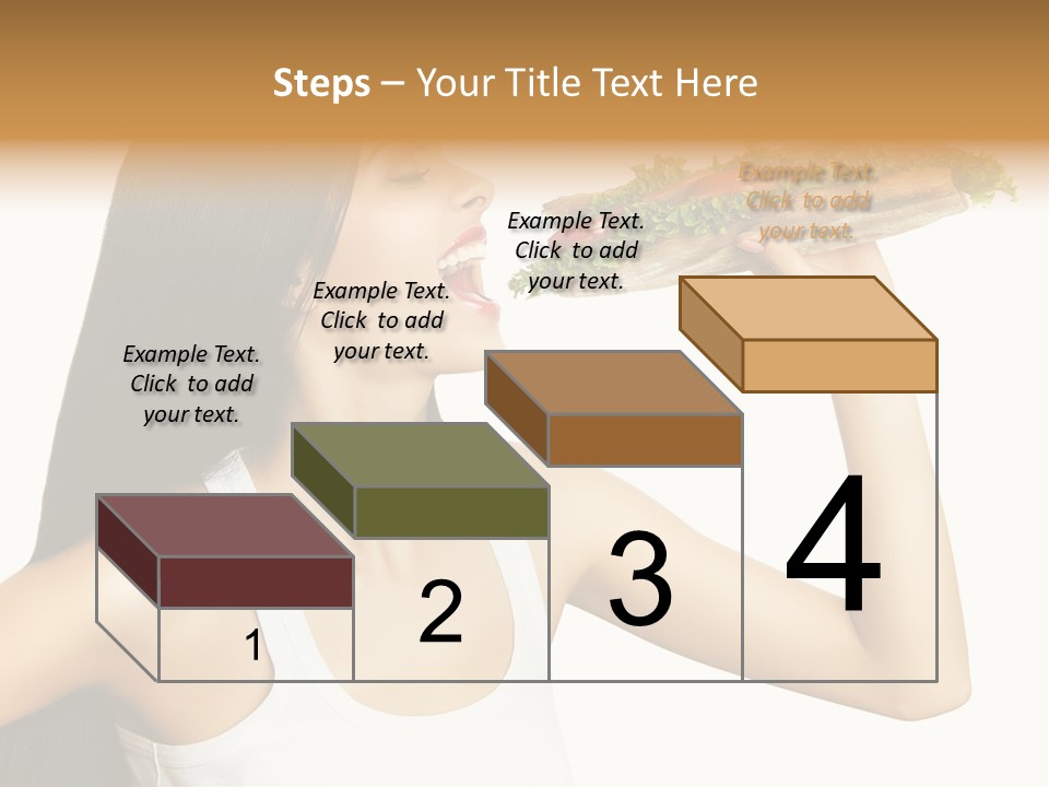 Snack Female Biting PowerPoint Template