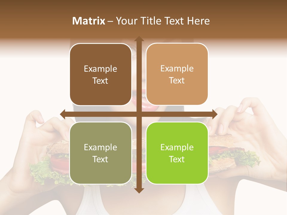 Smiling Take Holding PowerPoint Template