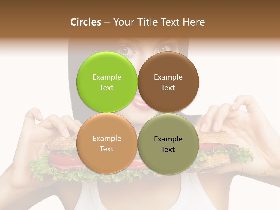 Smiling Take Holding PowerPoint Template