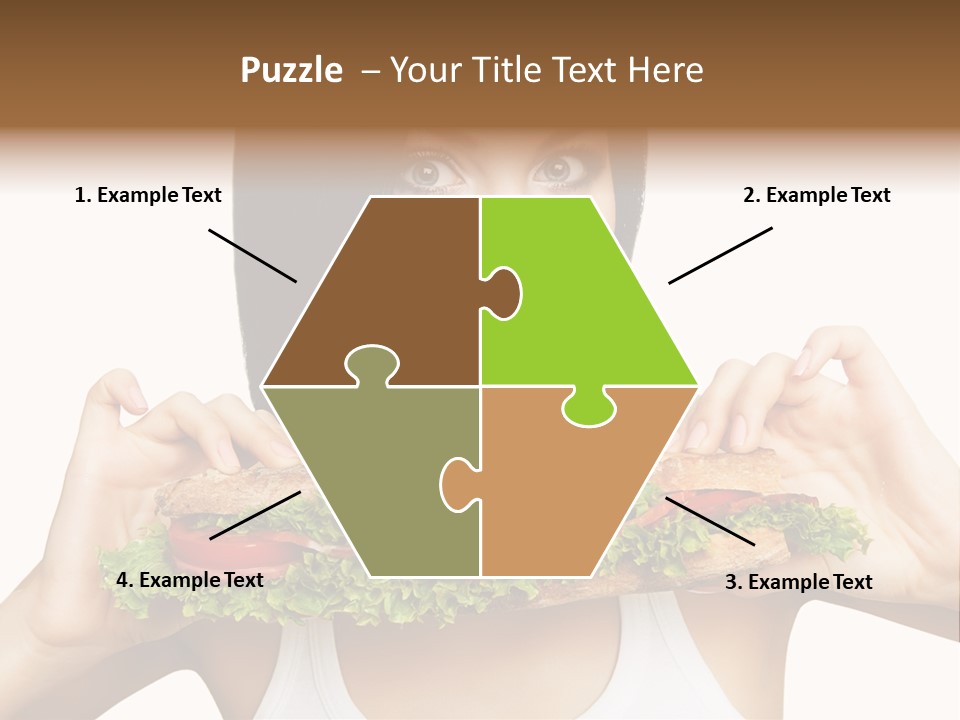 Smiling Take Holding PowerPoint Template