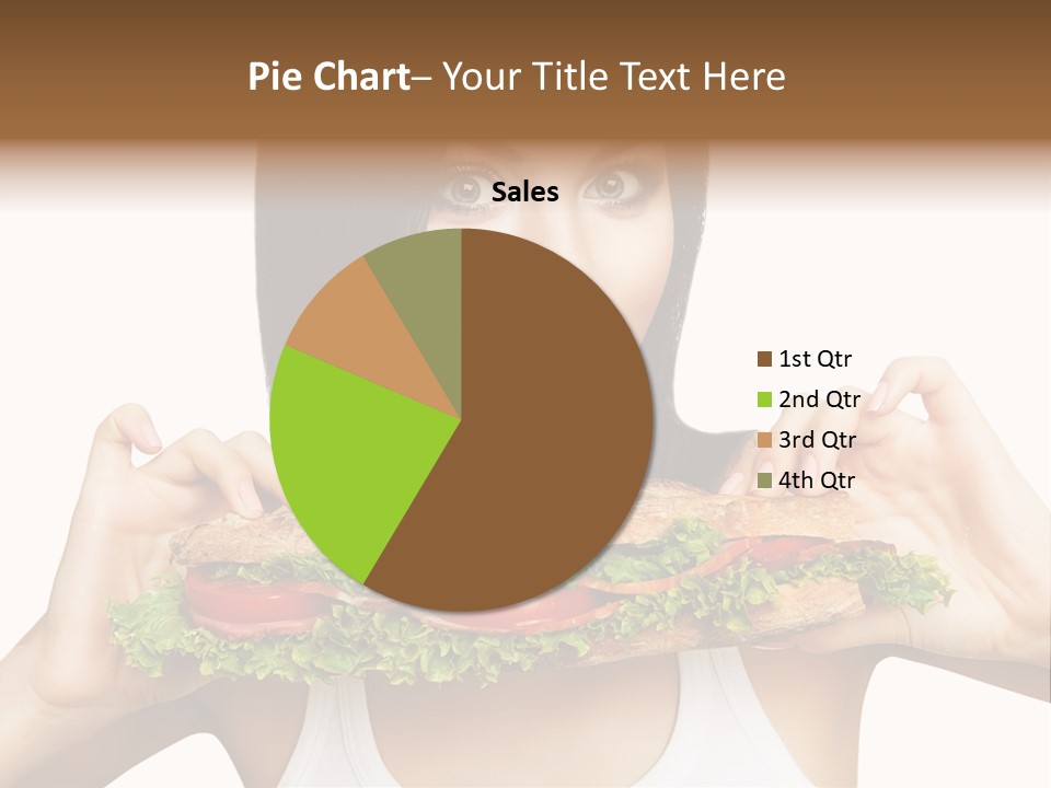 Smiling Take Holding PowerPoint Template