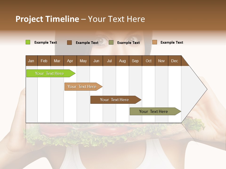 Smiling Take Holding PowerPoint Template