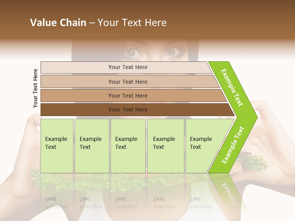 Smiling Take Holding PowerPoint Template
