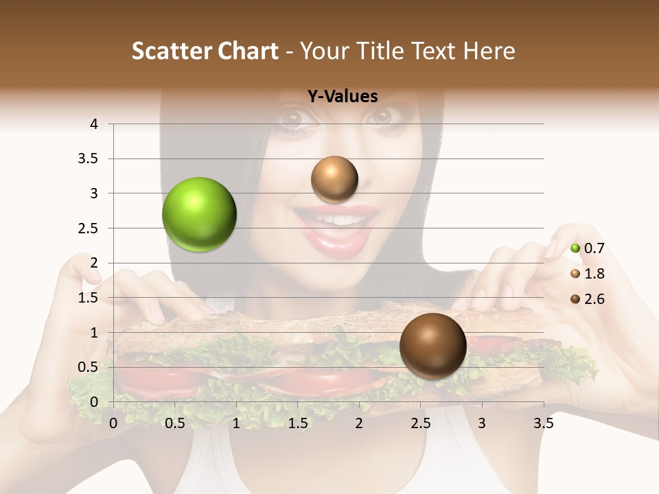 Smiling Take Holding PowerPoint Template