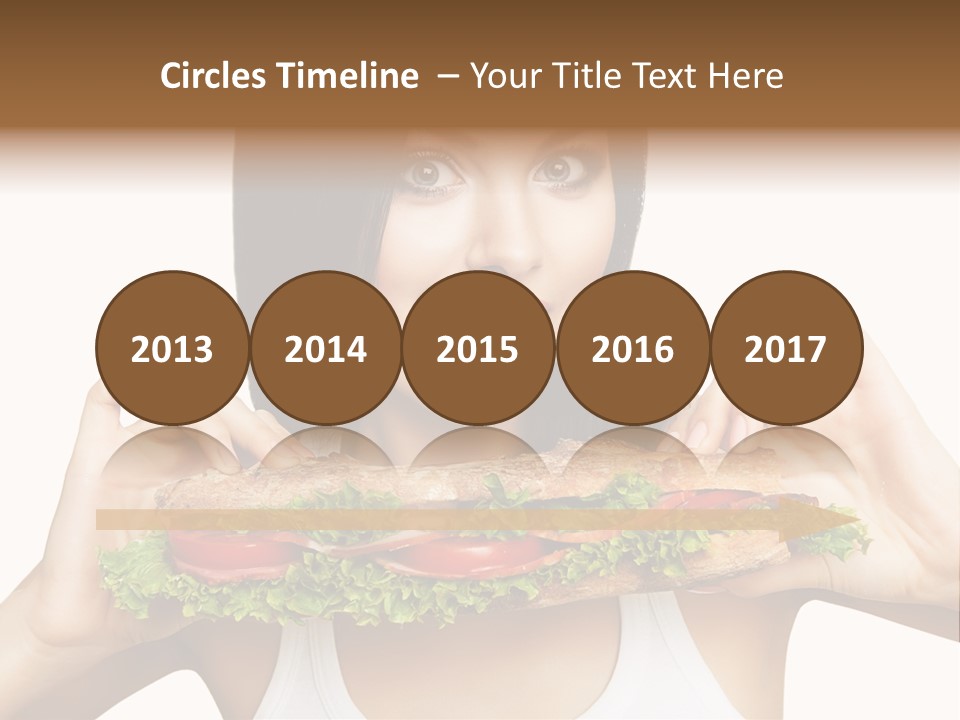 Smiling Take Holding PowerPoint Template