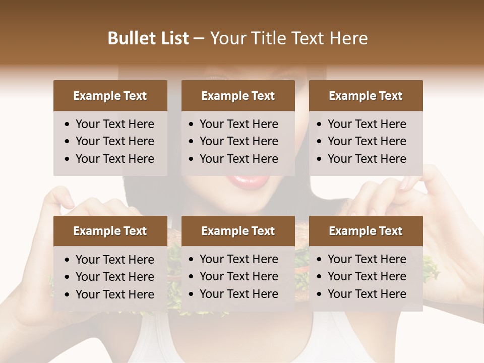 Smiling Take Holding PowerPoint Template