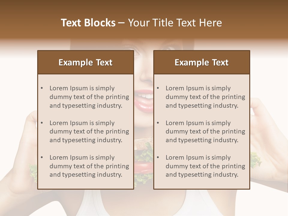 Smiling Take Holding PowerPoint Template