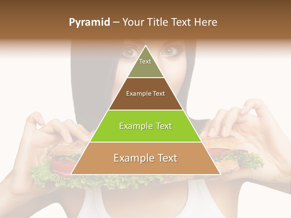 Smiling Take Holding PowerPoint Template