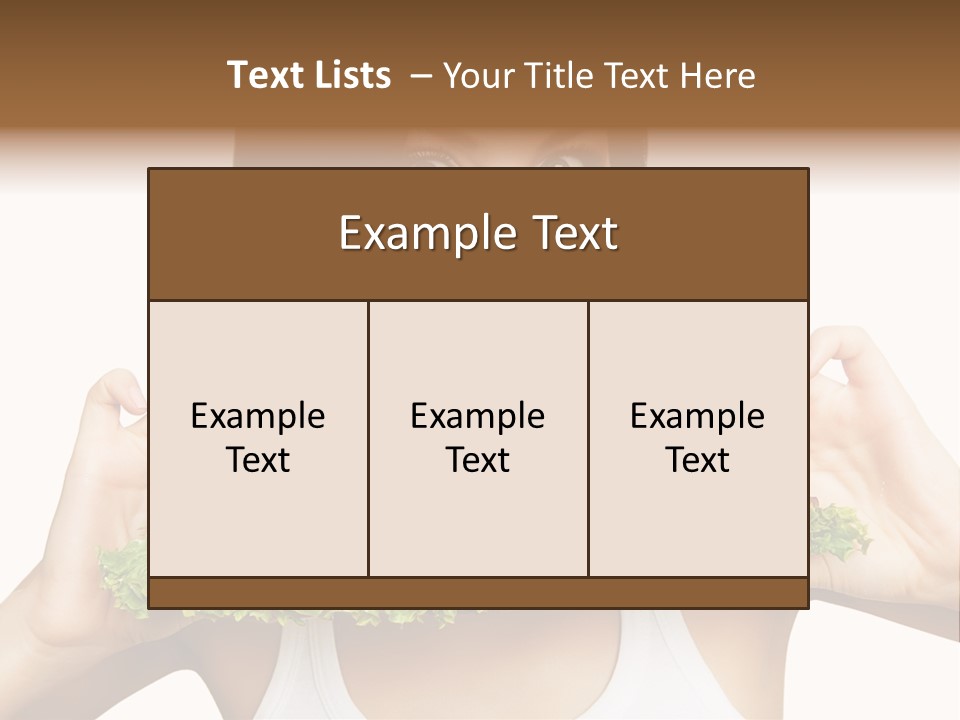 Smiling Take Holding PowerPoint Template