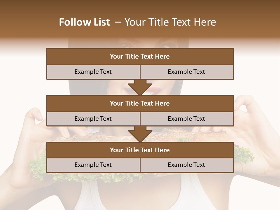Smiling Take Holding PowerPoint Template