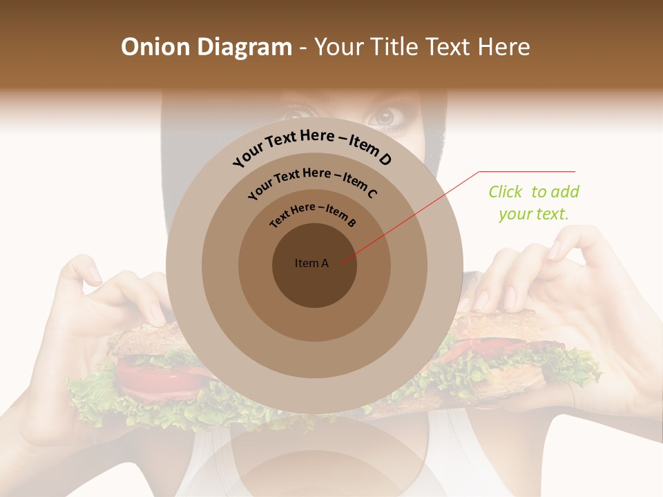 Smiling Take Holding PowerPoint Template