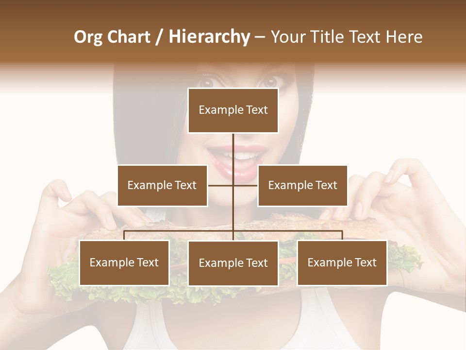 Smiling Take Holding PowerPoint Template