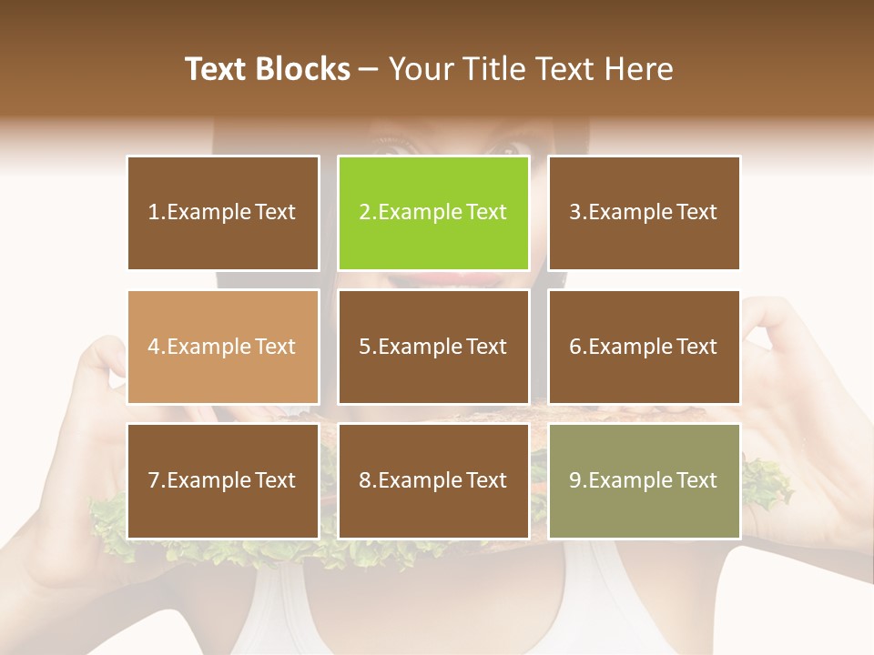 Smiling Take Holding PowerPoint Template