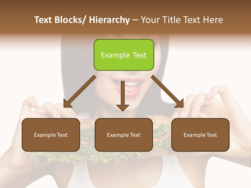 Smiling Take Holding PowerPoint Template
