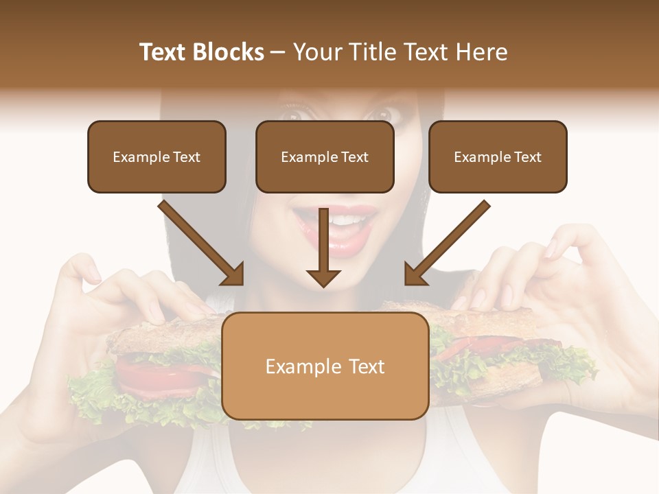Smiling Take Holding PowerPoint Template