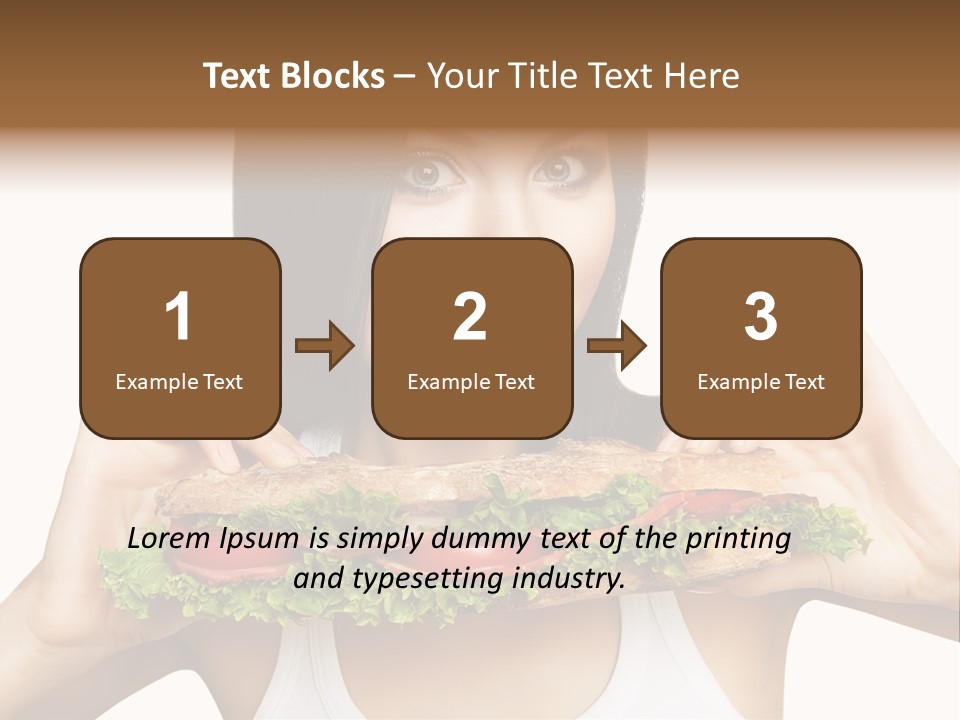 Smiling Take Holding PowerPoint Template