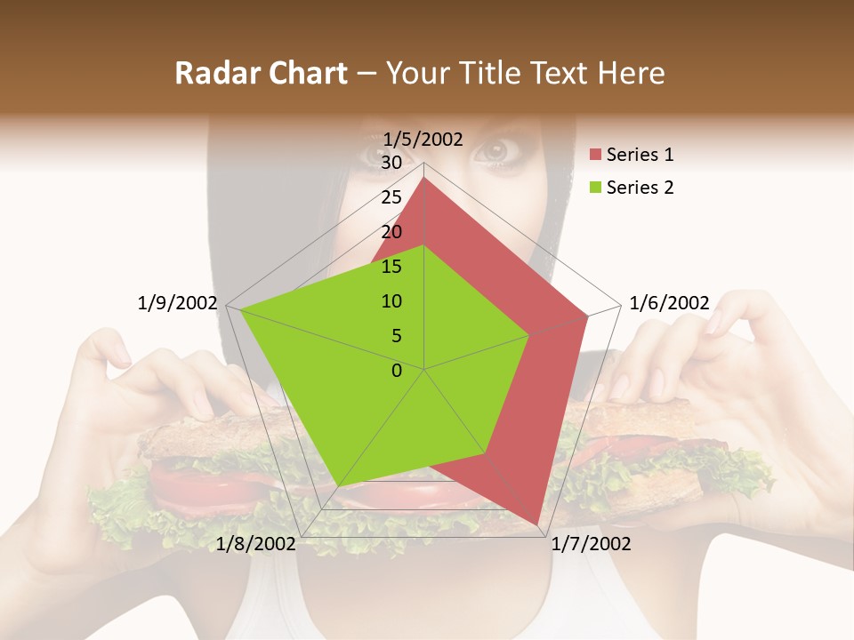 Smiling Take Holding PowerPoint Template
