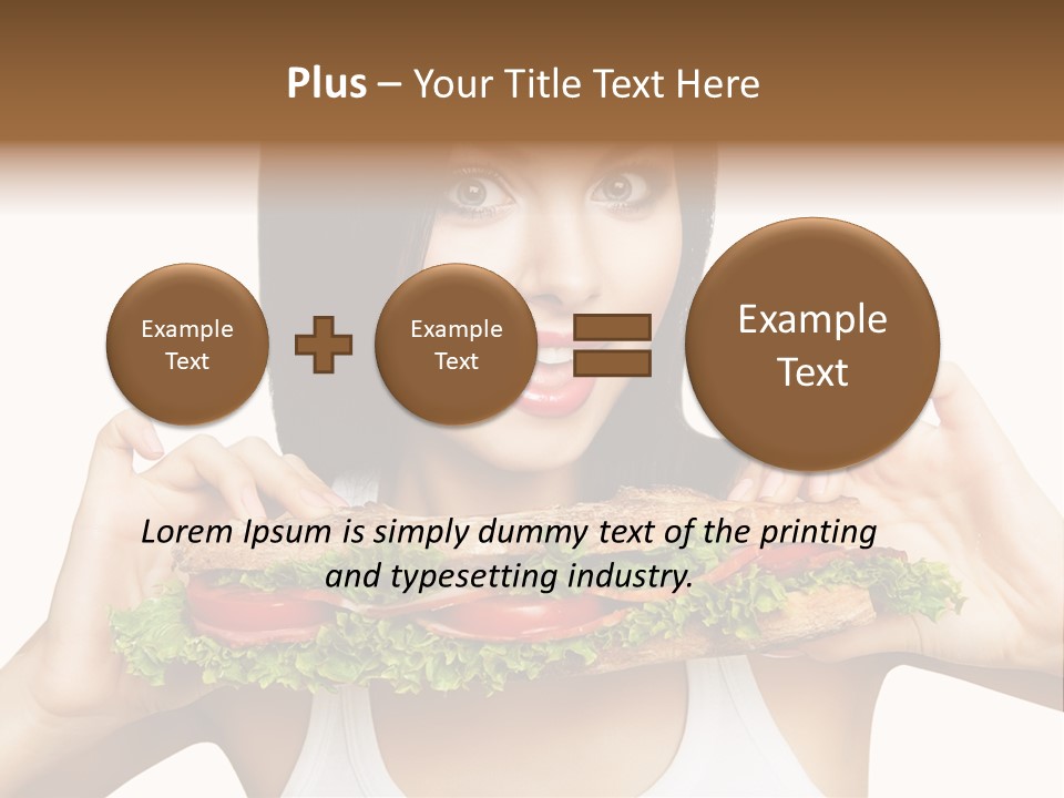 Smiling Take Holding PowerPoint Template