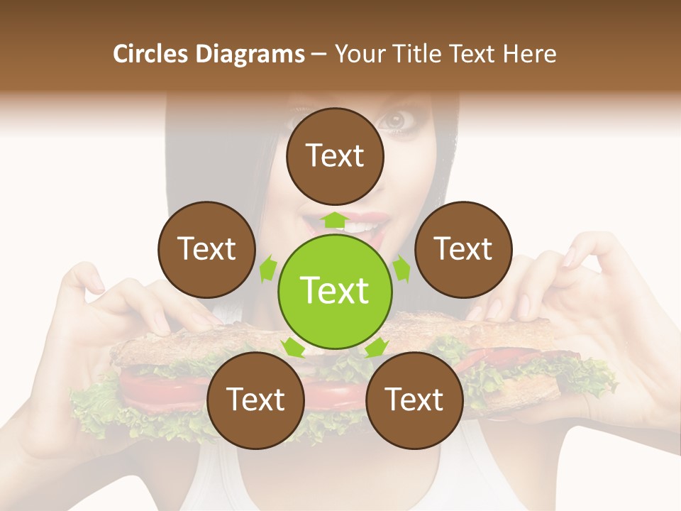 Smiling Take Holding PowerPoint Template