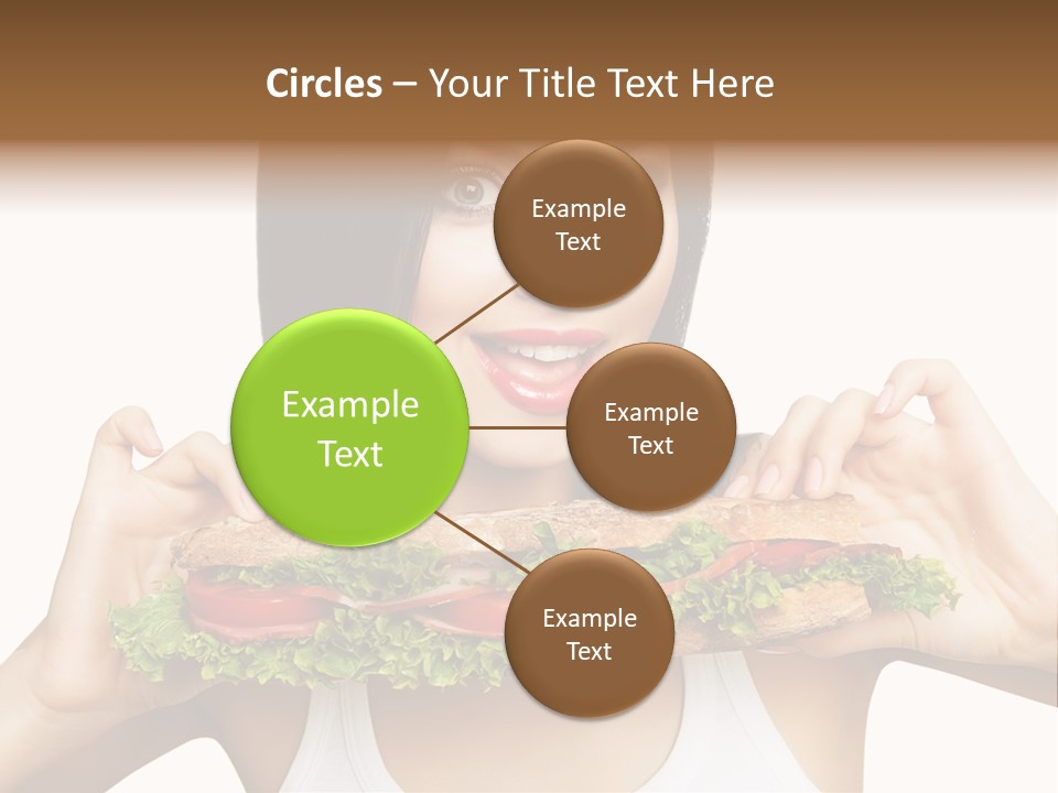 Smiling Take Holding PowerPoint Template