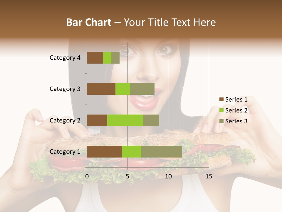 Smiling Take Holding PowerPoint Template