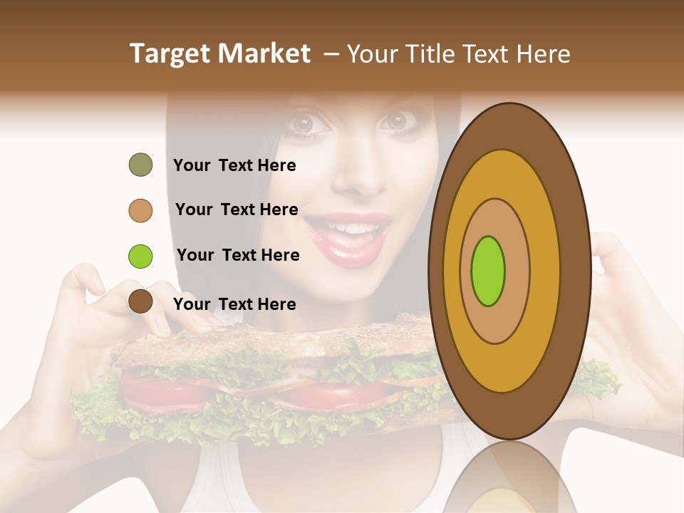 Smiling Take Holding PowerPoint Template