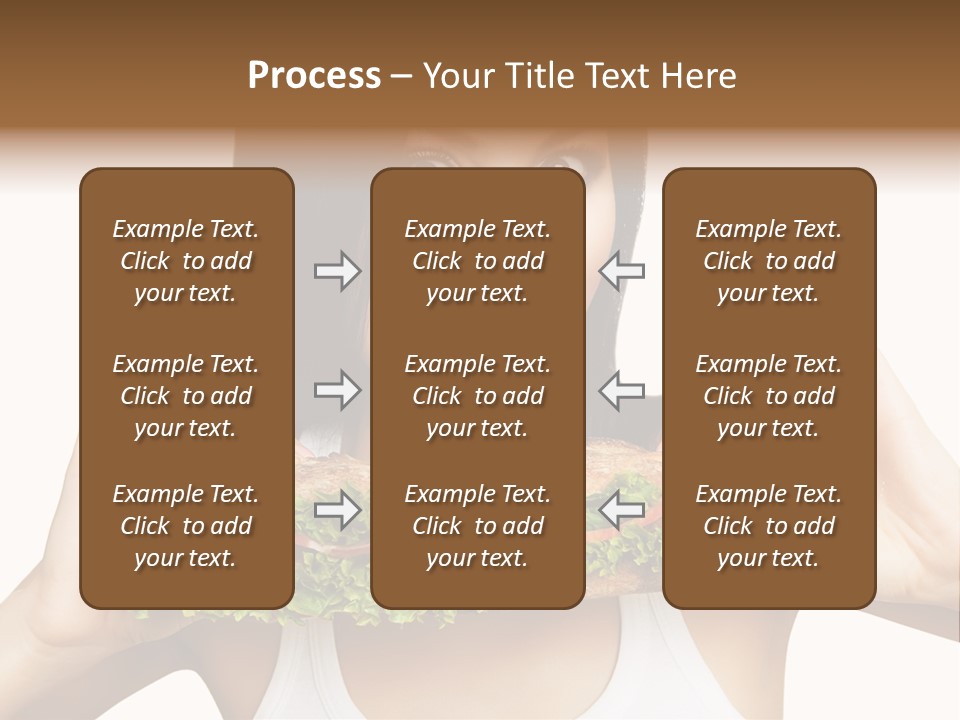 Smiling Take Holding PowerPoint Template