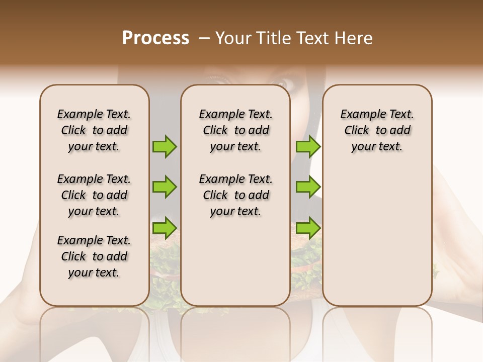 Smiling Take Holding PowerPoint Template