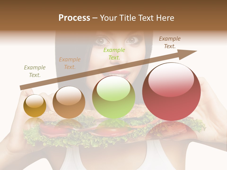 Smiling Take Holding PowerPoint Template