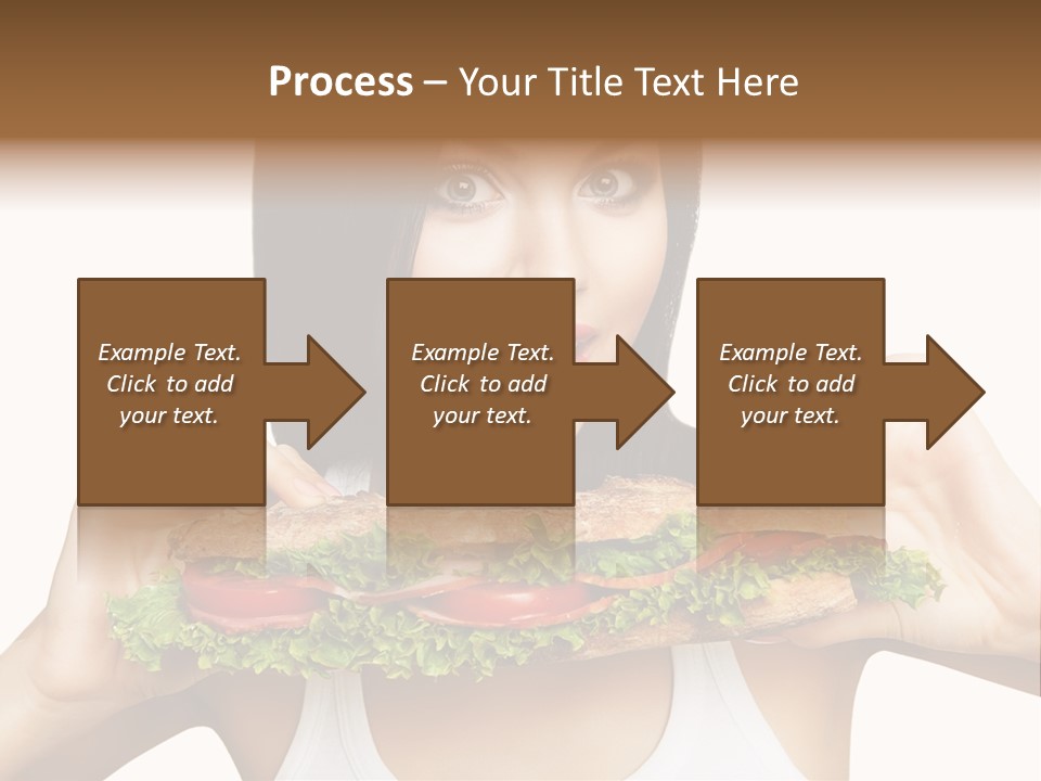 Smiling Take Holding PowerPoint Template