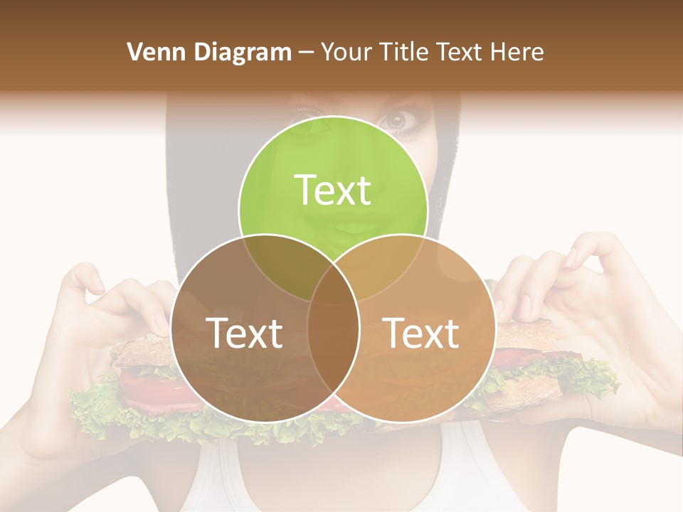 Smiling Take Holding PowerPoint Template