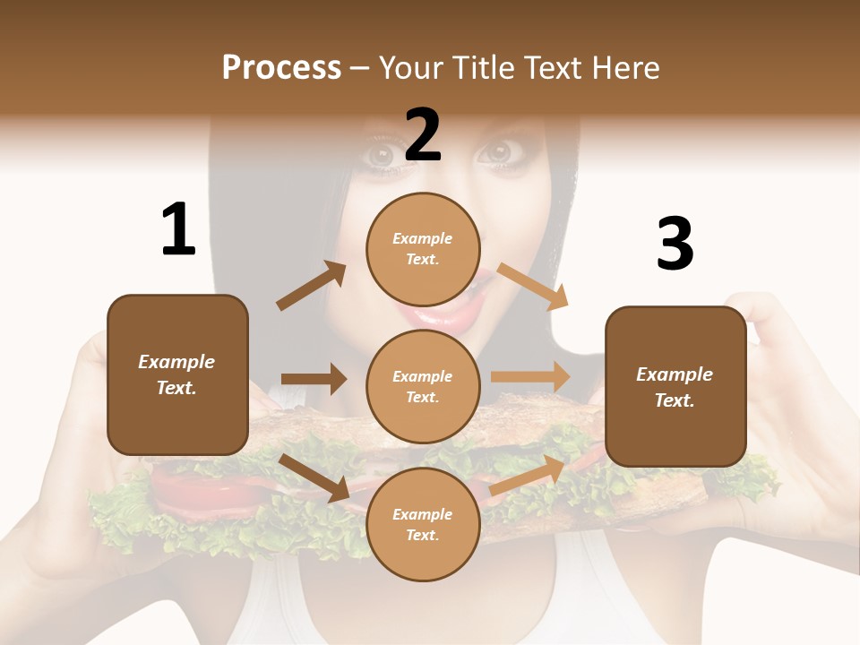 Smiling Take Holding PowerPoint Template